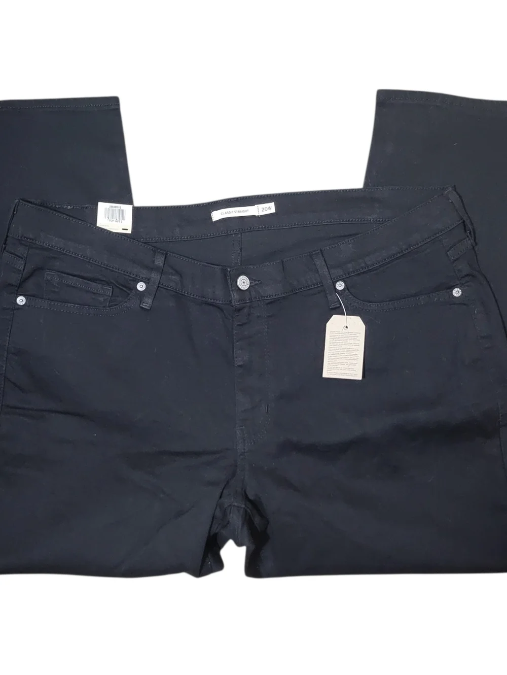 NWT Levi's Black Classic Straight Women's Jeans Plus Size 20W Short - Picture 8 of 14